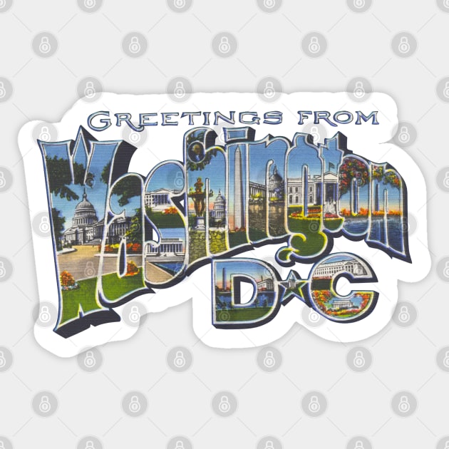 Greetings from Washington DC Sticker by reapolo